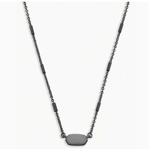Black Kendra Scott Fern Pendant Necklace